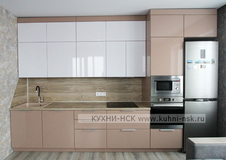 фото бежевой кухни в портфолио КУХНИ-НСК