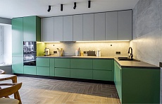 Фото кухня на заказ модерн зеленая 