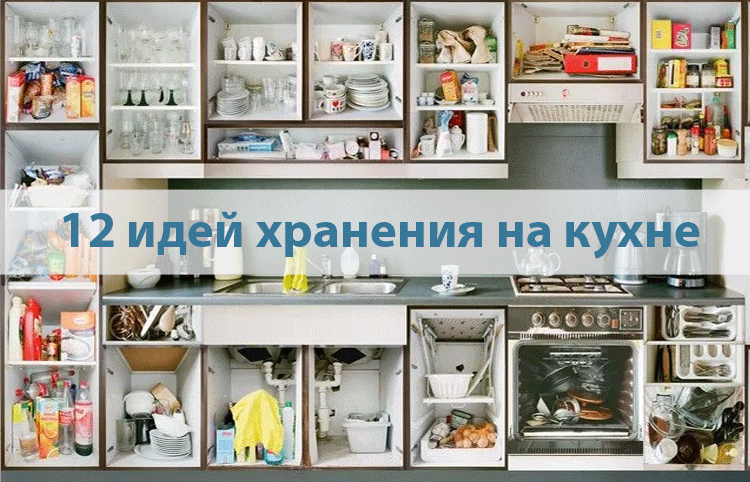 Организация хранения на кухне в шкафах в хрущевке