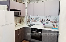  кухня модерн фиолетовая портфолио мини L маленькая