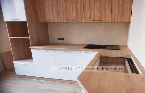 Кухня угловая модерн плита встроенная духовой шкаф в пенале встроенная посудомойка портфолио встроенная матовая стильные под потолок