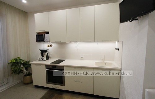 Кухня на заказ прямая модерн плита встроенная портфолио встроенная глянцевая бюджетные 2500 мм